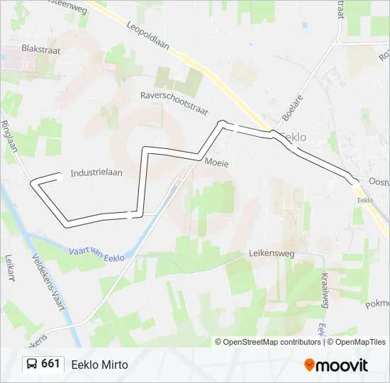 661 Bus Line Map