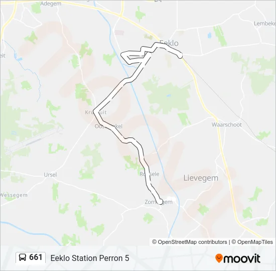 661 Bus Line Map