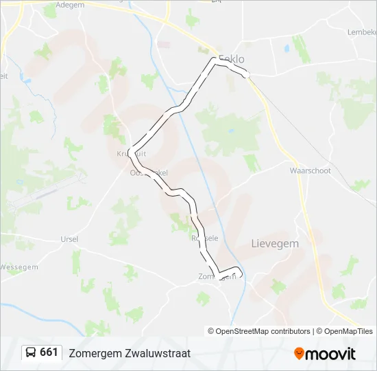 661 Bus Line Map