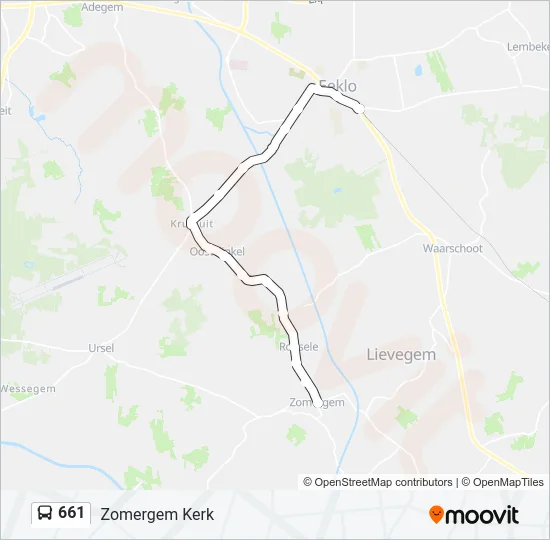 661 Bus Line Map