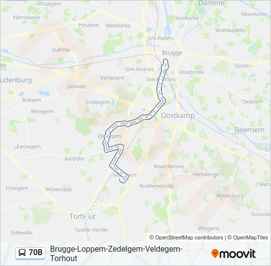70B Bus Line Map