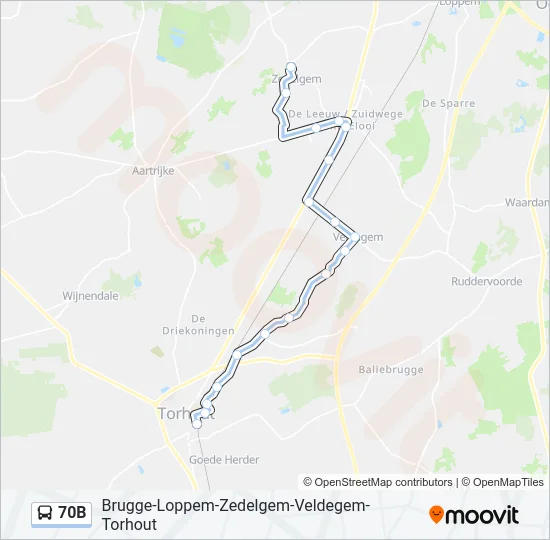 70B Bus Line Map