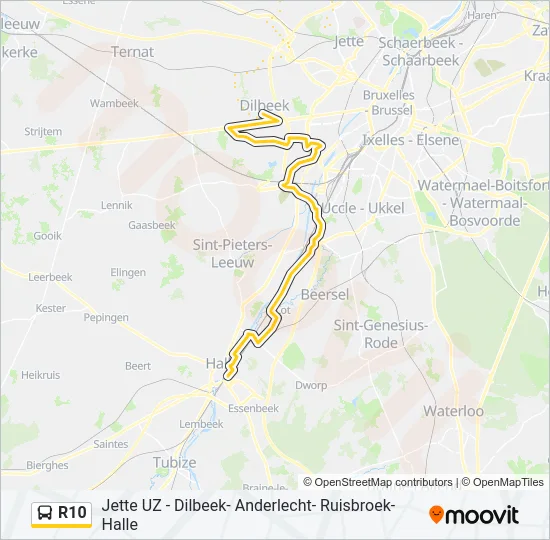 R10 Bus Line Map
