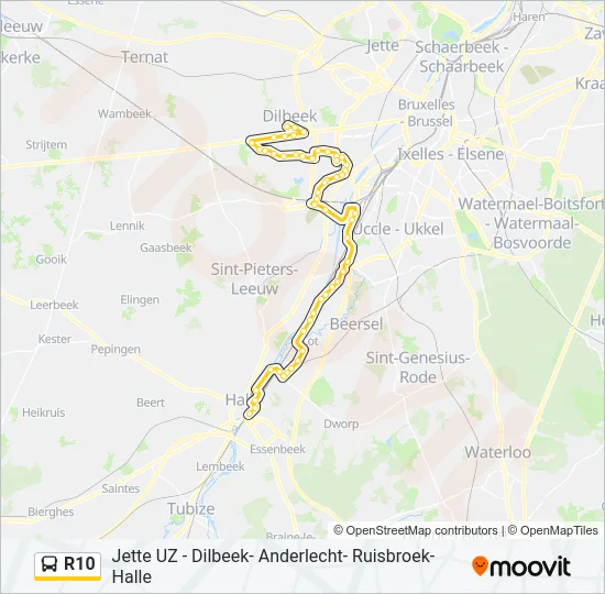 R10 Bus Line Map