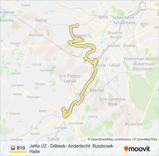 R10 Bus Line Map