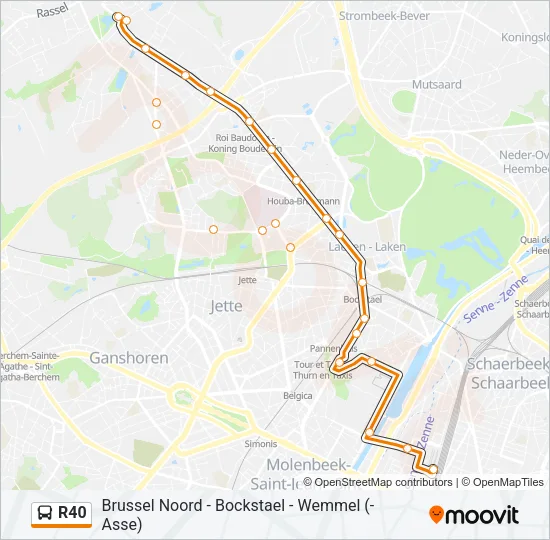 R40 Bus Line Map