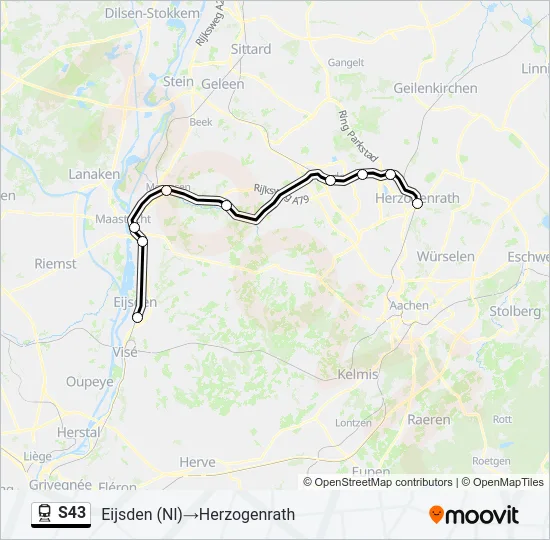 S43 Train Line Map