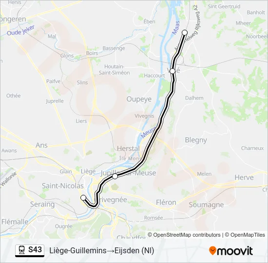 S43 Train Line Map
