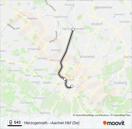 S43 Train Line Map