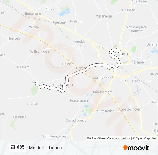 635 Bus Line Map