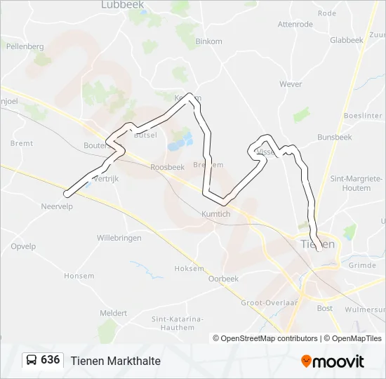 636 Bus Line Map
