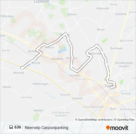 636 Bus Line Map