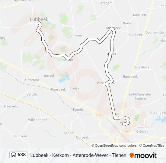 638 Bus Line Map