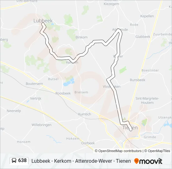638 Bus Line Map