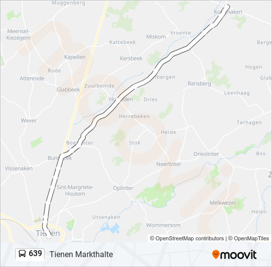 Plan de la ligne 639 de bus