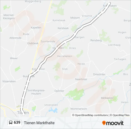 639 Bus Line Map