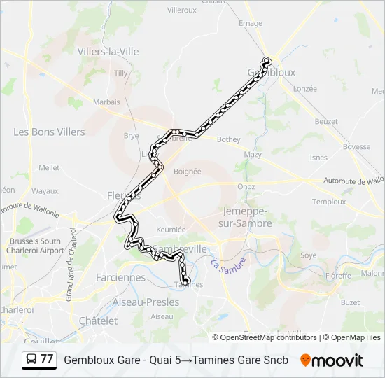 77 Bus Line Map