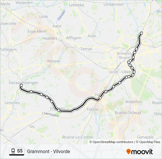 S5 Train Line Map