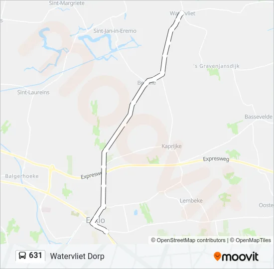 631 Bus Line Map
