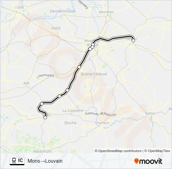 IC Train Line Map
