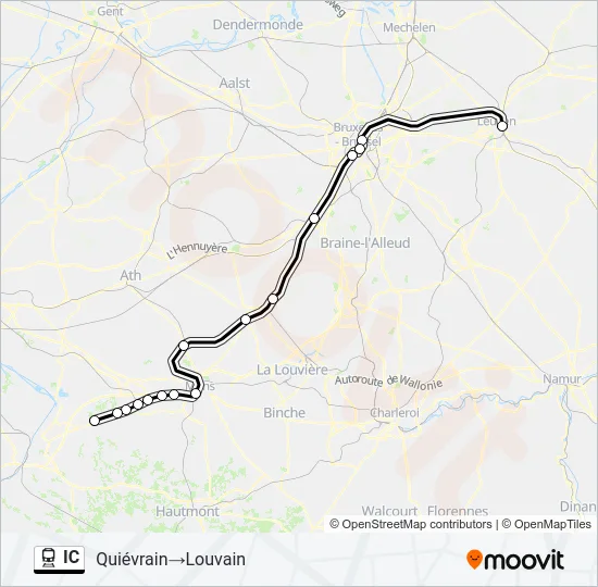 IC Trein Line Map