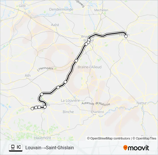 IC Train Line Map