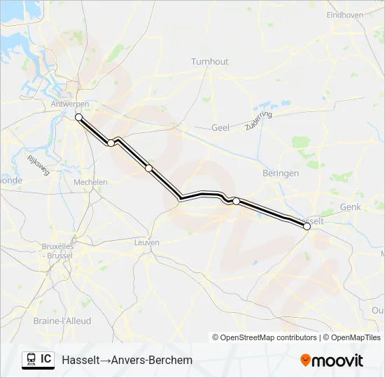 IC Train Line Map