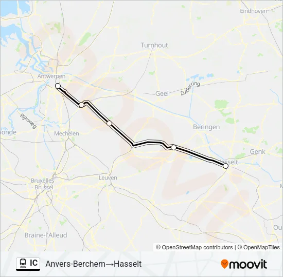IC Train Line Map