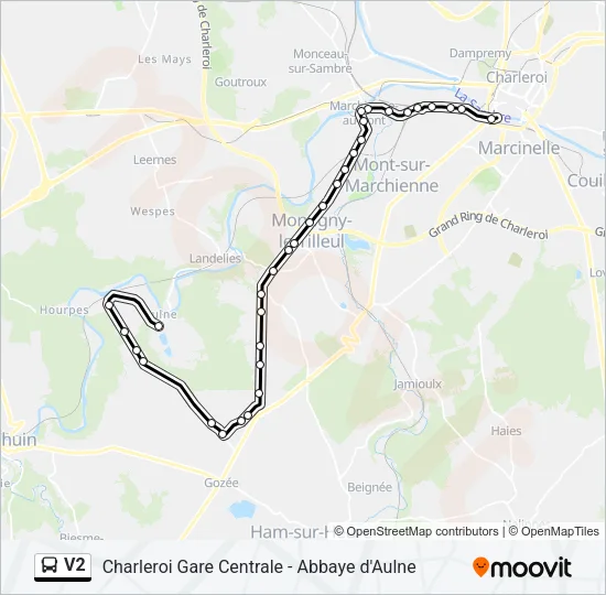 V2 Bus Line Map
