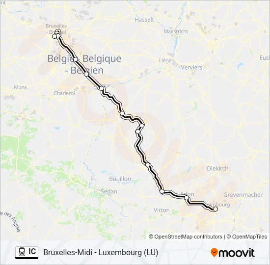 IC Train Line Map
