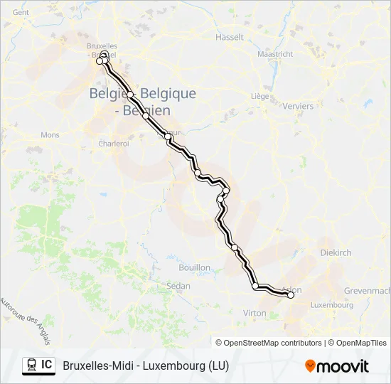 IC Train Line Map