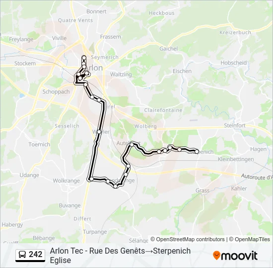 242 Bus Line Map