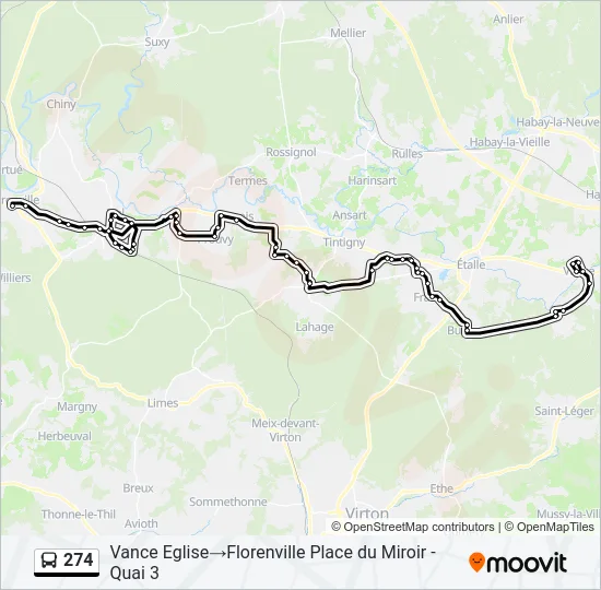 274 Bus Line Map