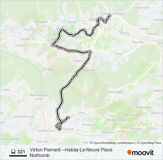 321 Bus Line Map