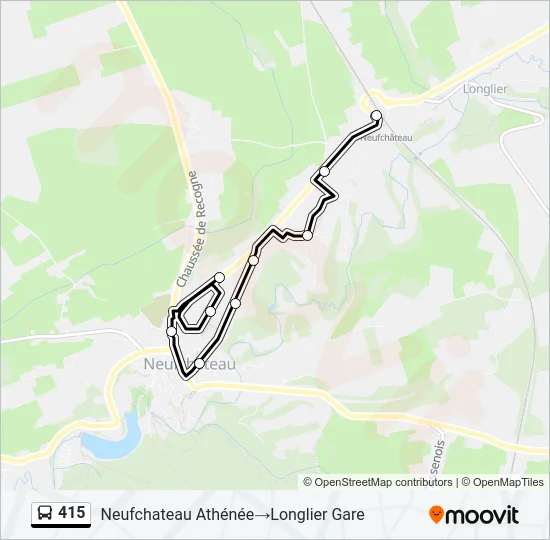 415 Bus Line Map
