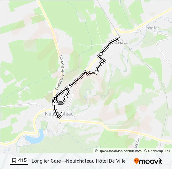 415 Bus Line Map