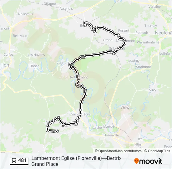 481 Bus Line Map