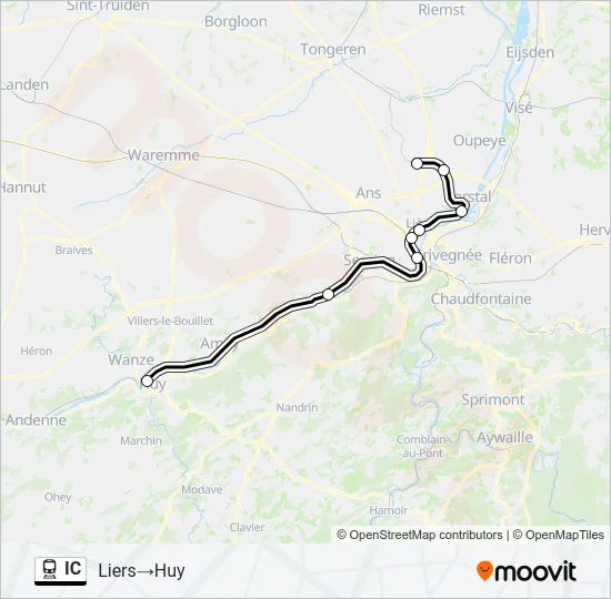 IC Train Line Map