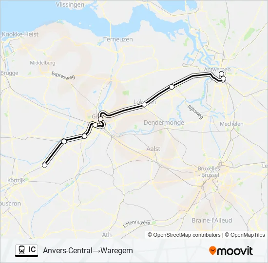 IC Train Line Map