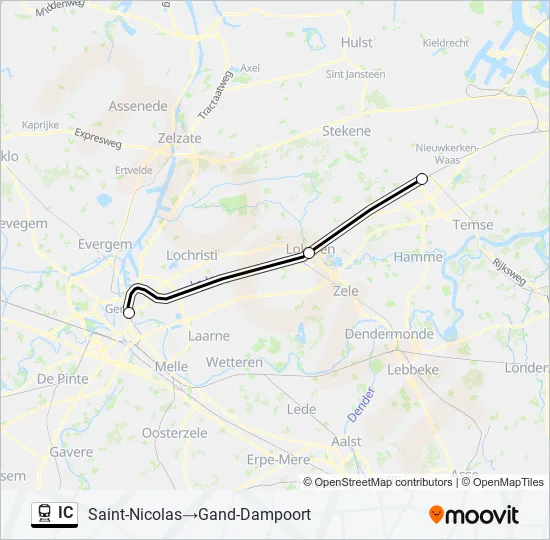 IC Train Line Map
