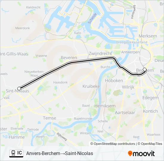 IC Train Line Map