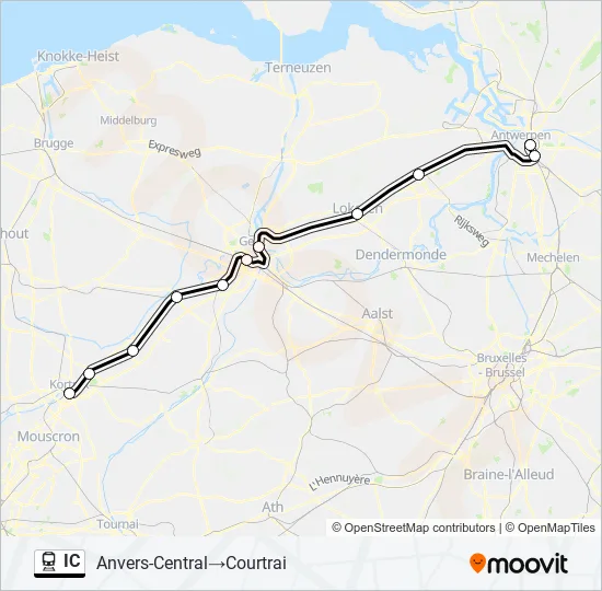 IC Train Line Map