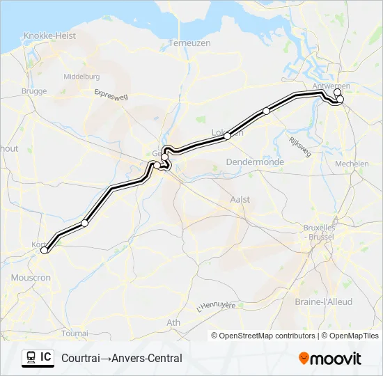 IC Train Line Map