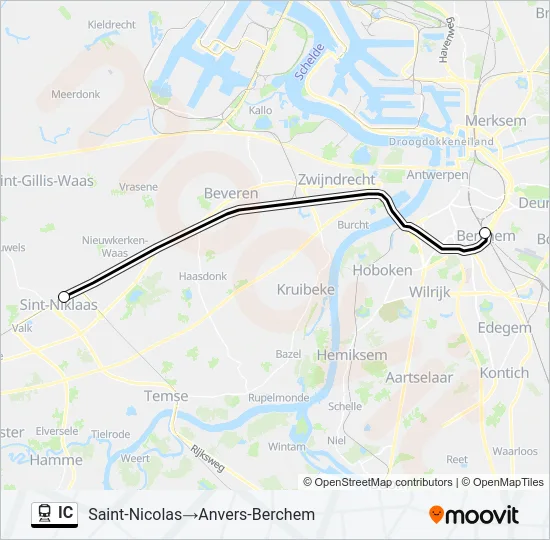 IC Train Line Map