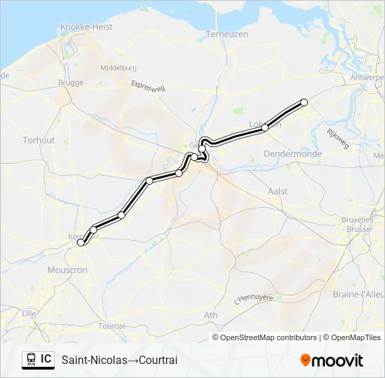 IC Train Line Map