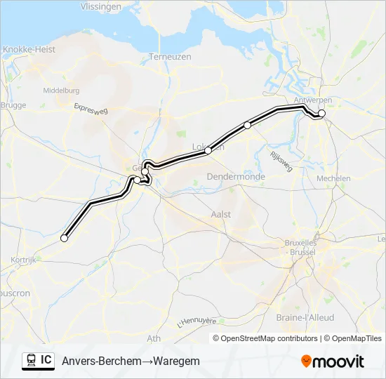 IC Train Line Map