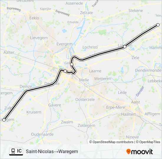 IC Trein Line Map