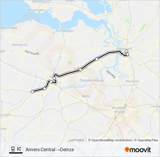 IC Train Line Map