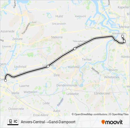 IC Train Line Map