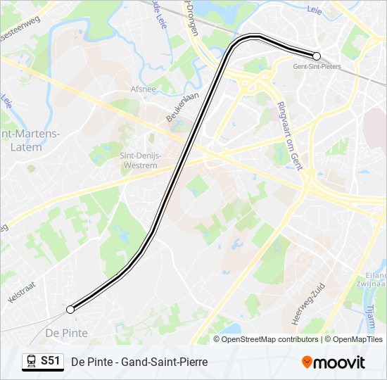 S51 train Line Map